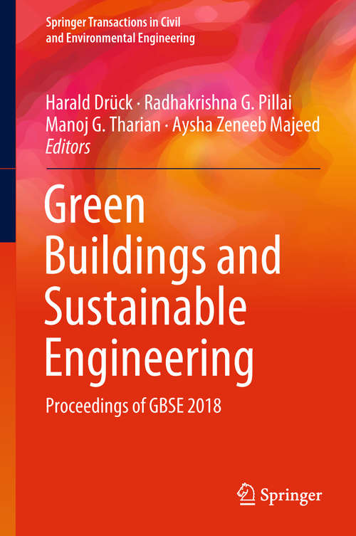 Book cover of Green Buildings and Sustainable Engineering: Proceedings of GBSE 2018 (Springer Transactions in Civil and Environmental Engineering)