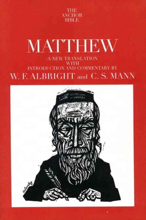 Book cover of Matthew (The Anchor Yale Bible Commentaries) (The Anchor Bible)