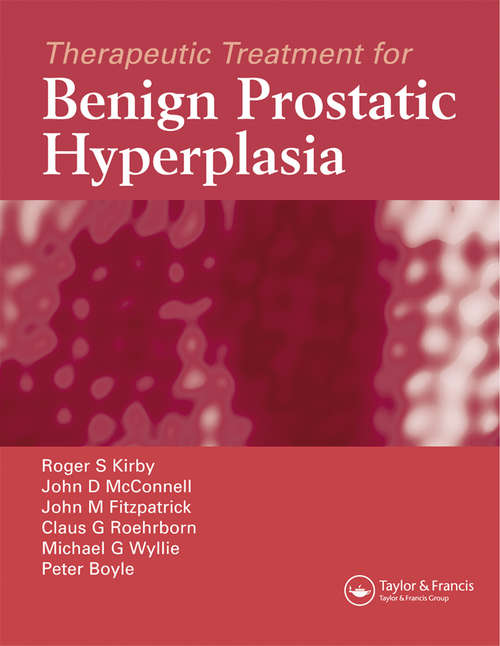 Book cover of Therapeutic Treatment for Benign Prostatic Hyperplasia