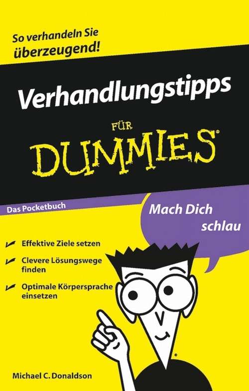 Book cover of Verhandlungstipps für Dummies Das Pocketbuch (Für Dummies)