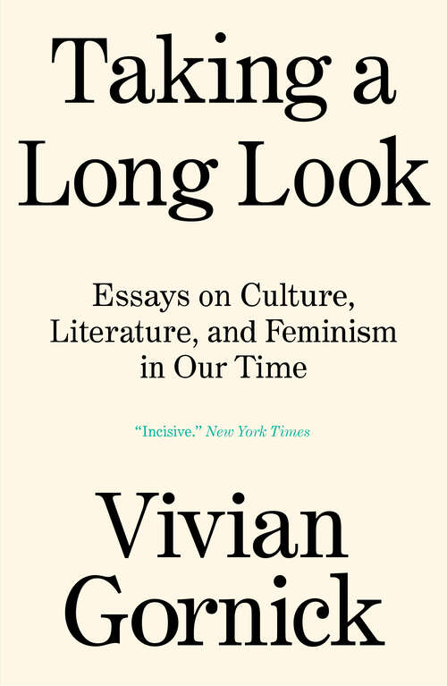 Book cover of Taking A Long Look: Essays on Culture, Literature and Feminism in Our Time