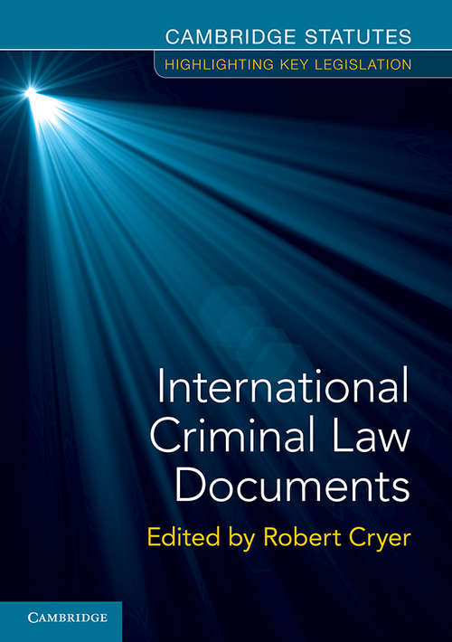 Book cover of International Criminal Law Documents