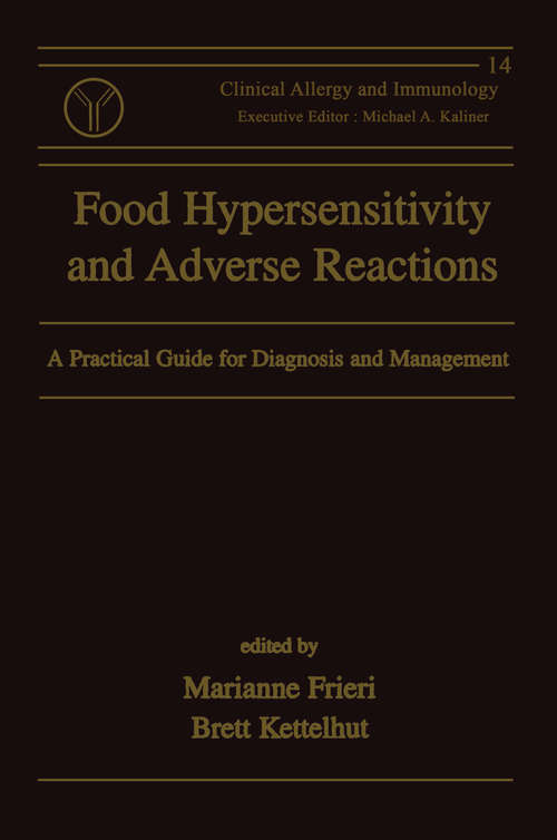 Book cover of Food Hypersensitivity and Adverse Reactions: A Practical Guide for Diagnosis and Management