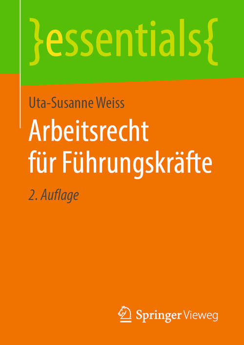 Book cover of Arbeitsrecht für Führungskräfte