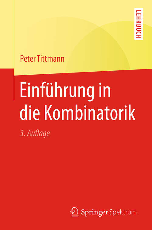 Book cover of Einführung in die Kombinatorik (3. Aufl. 2019)