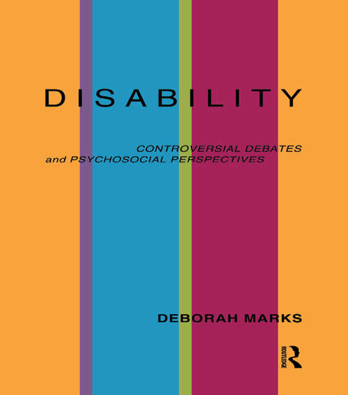 Book cover of Disability: Controversial Debates and Psychosocial Perspectives