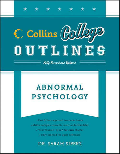 Book cover of Abnormal Psychology (Collins College Outlines)