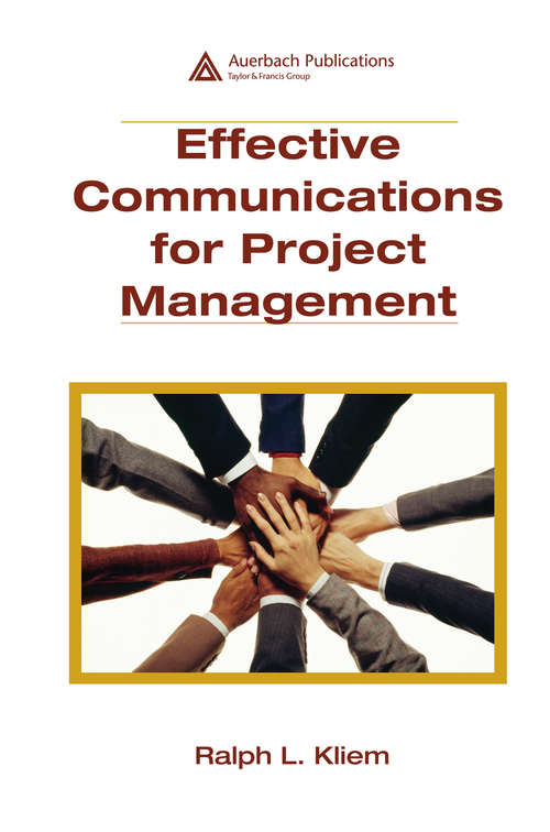 Book cover of Effective Communications for Project Management