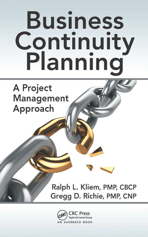 Book cover of Business Continuity Planning: A Project Management Approach