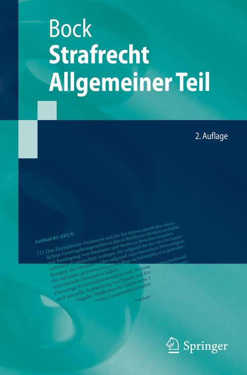 Book cover of Strafrecht Allgemeiner Teil (2. Aufl. 2021) (Springer-Lehrbuch)