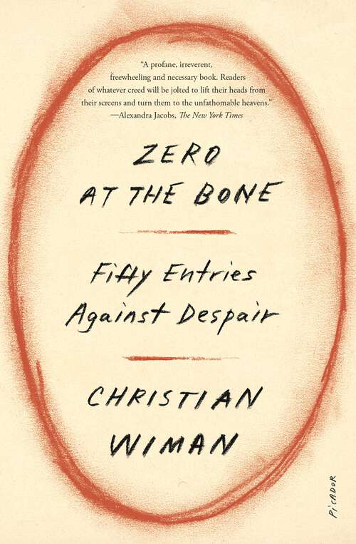 Book cover of Zero at the Bone: Fifty Entries Against Despair