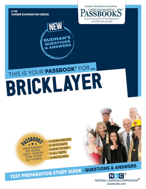 Book cover of Bricklayer: Passbooks Study Guide (Career Examination Series: C-110)
