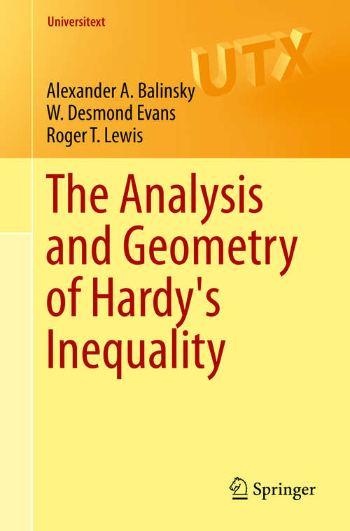 Book cover of The Analysis and Geometry of Hardy's Inequality