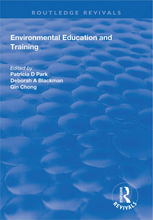 Book cover of Environmental Education and Training (Routledge Revivals)