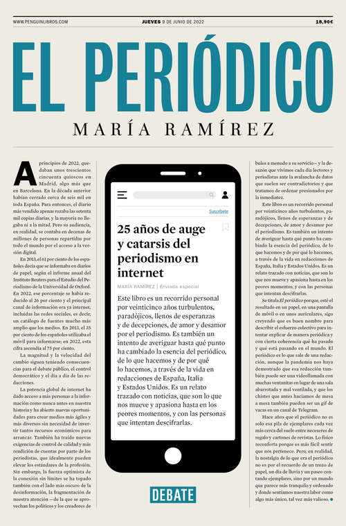 Book cover of El periódico: 25 años de auge y catarsis del periodismo en Internet