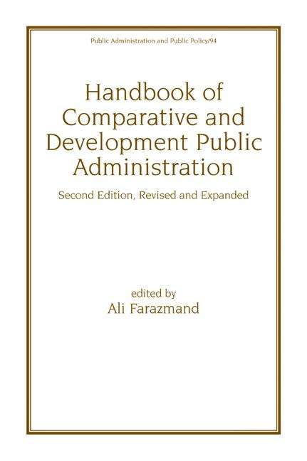 Book cover of Handbook of Comparative and Development Public Administration (2) (Public Administration and Public Policy)