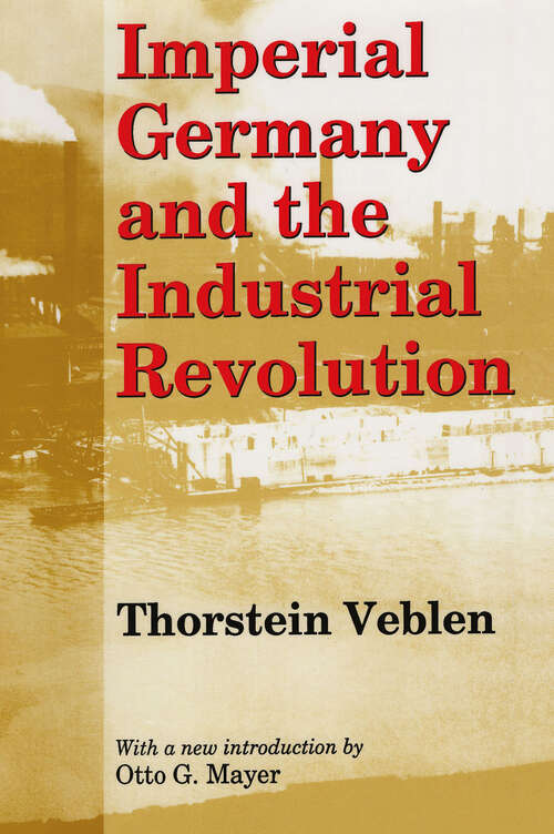 Book cover of Imperial Germany and the Industrial Revolution