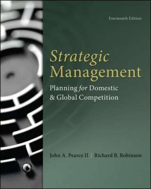 Book cover of Strategic Management: Planning for Domestic & Global Competition, Fourteenth Edition