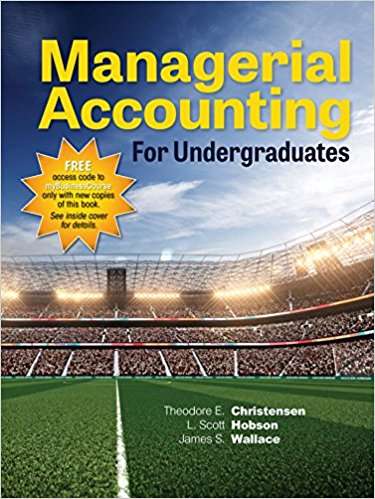 Book cover of Managerial Accounting for Undergraduates