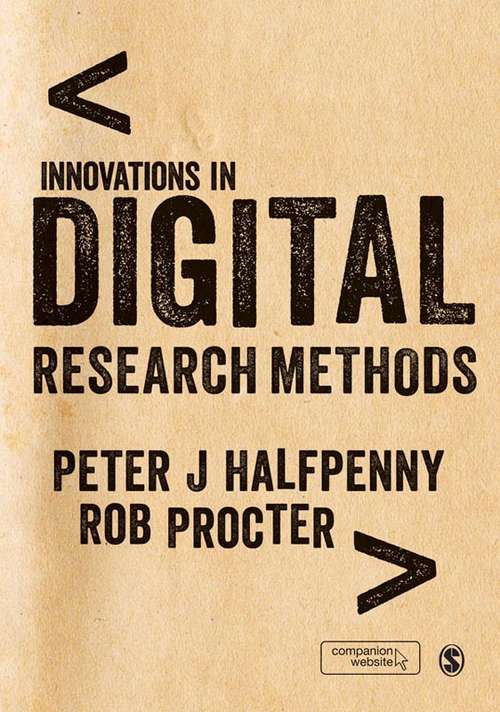 Book cover of Innovations in Digital Research Methods