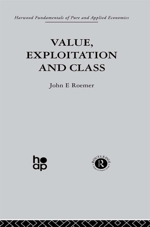 Book cover of Value, Exploitation and Class