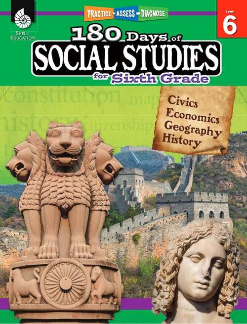 Book cover of 180 Days of SOCIAL STUDIES for Sixth Grade