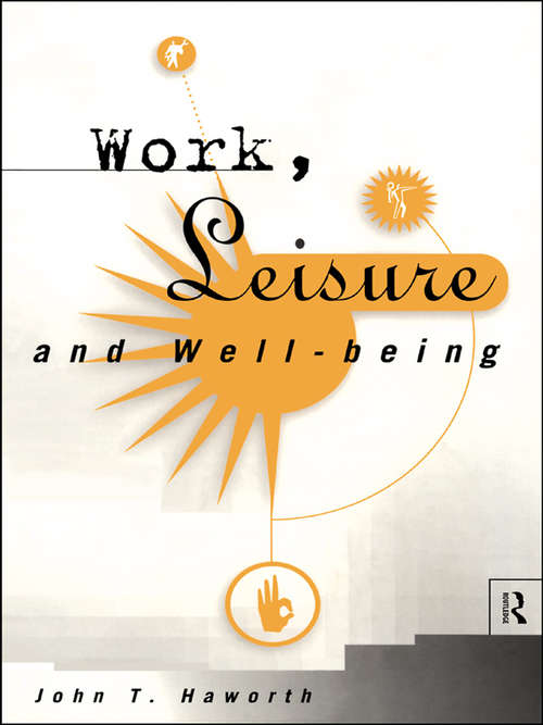 Book cover of Work, Leisure and Well-Being