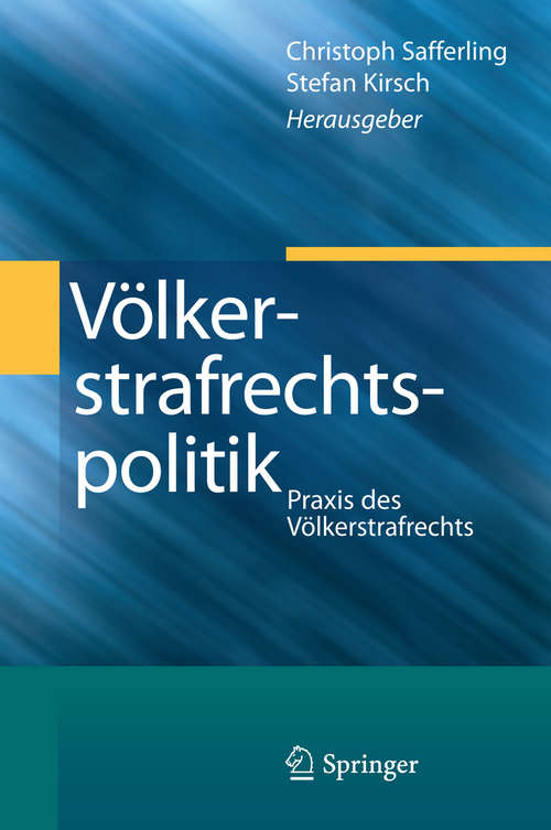 Book cover of Völkerstrafrechtspolitik