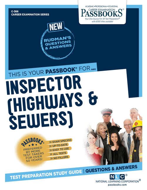 Book cover of Inspector (Highways and Sewers): Passbooks Study Guide (Career Examination Series: C-364)