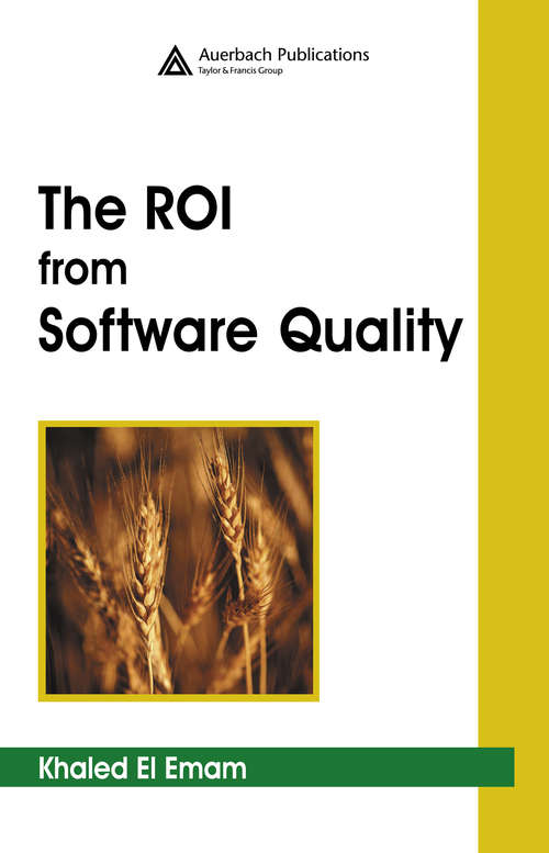 Book cover of The ROI from Software Quality (1)