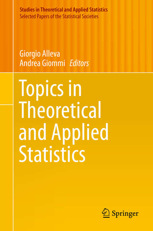 Book cover of Topics in Theoretical and Applied Statistics