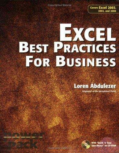 Book cover of Excel Best Practices for Business