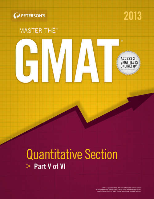 Book cover of Master the GMAT 2013 : Quantitative Section: Part V of VI