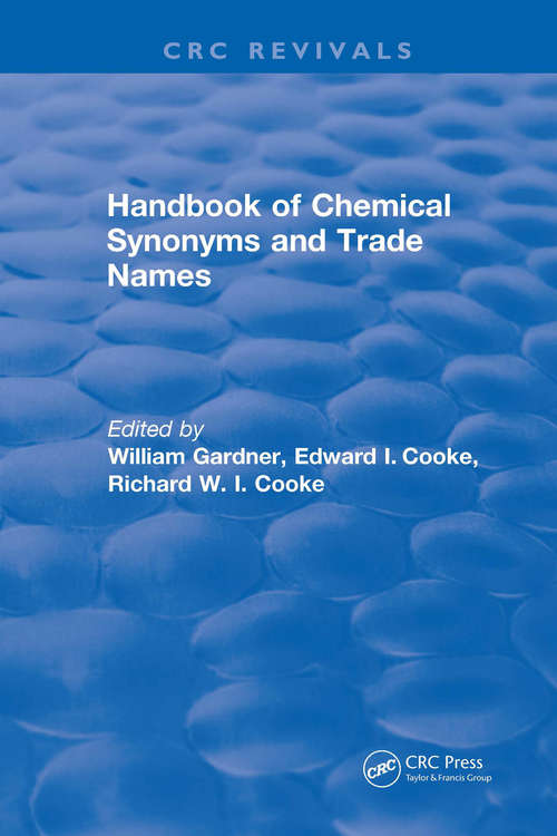 Book cover of Handbook of Chemical Synonyms and Trade Names