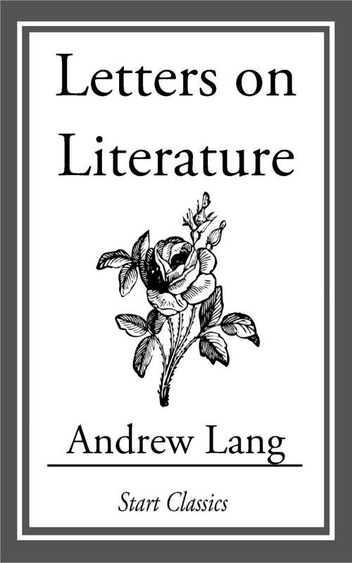 Book cover of Letters on Literature