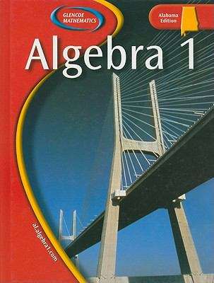 Book cover of Glencoe Mathematics: Algebra 1 (Alabama Edition)