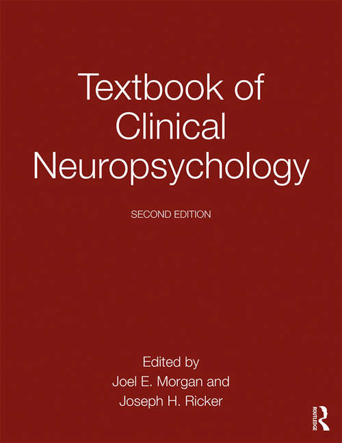 Book cover of Textbook of Clinical Neuropsychology: Second Edition