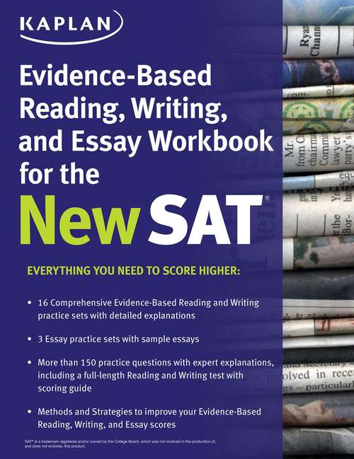 Book cover of Kaplan Evidence-Based Reading, Writing, and Essay Workbook for the New SAT