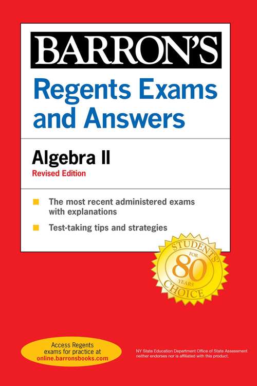 Book cover of Regents Exams and Answers: Algebra II Revised Edition: Let's Review Algebra Ii + Regents Exams And Answers: Algebra Ii (Barron's Regents NY)