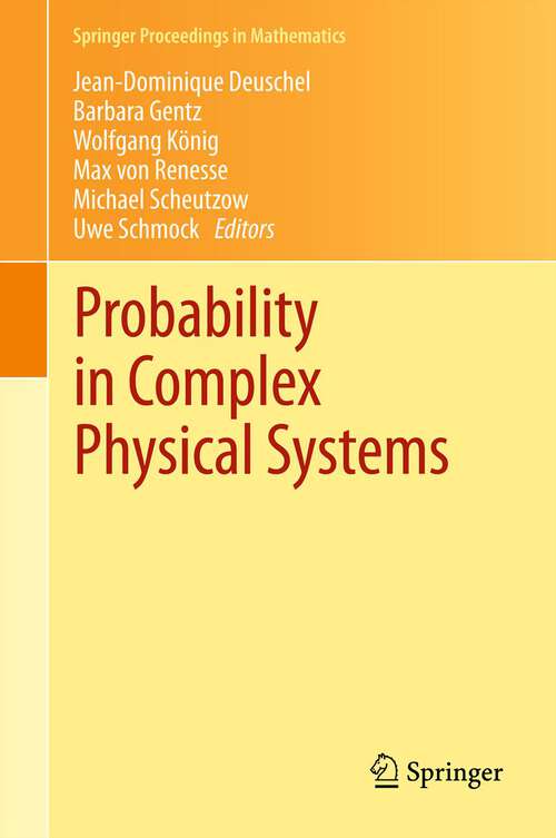 Book cover of Probability in Complex Physical Systems