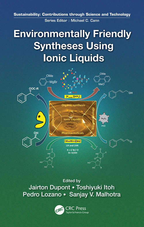 Book cover of Environmentally Friendly Syntheses Using Ionic Liquids (Sustainability: Contributions through Science and Technology)