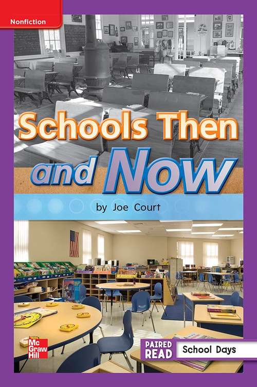 Book cover of Schools Then and Now [ELL Level, Grade 1]