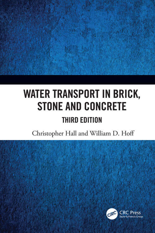 Book cover of Water Transport in Brick, Stone and Concrete (3)