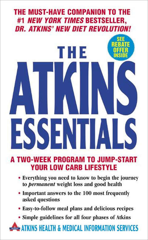 Book cover of The Atkins Essentials: A Two-Week Program to Jump-start Your Low Carb Lifestyle