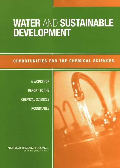 Book cover of Water And Sustainable Development: Opportunities For The Chemical Sciences