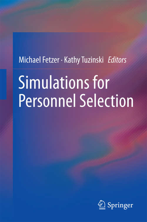 Book cover of Simulations for Personnel Selection