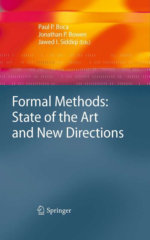 Book cover of Formal Methods: State of the Art and New Directions