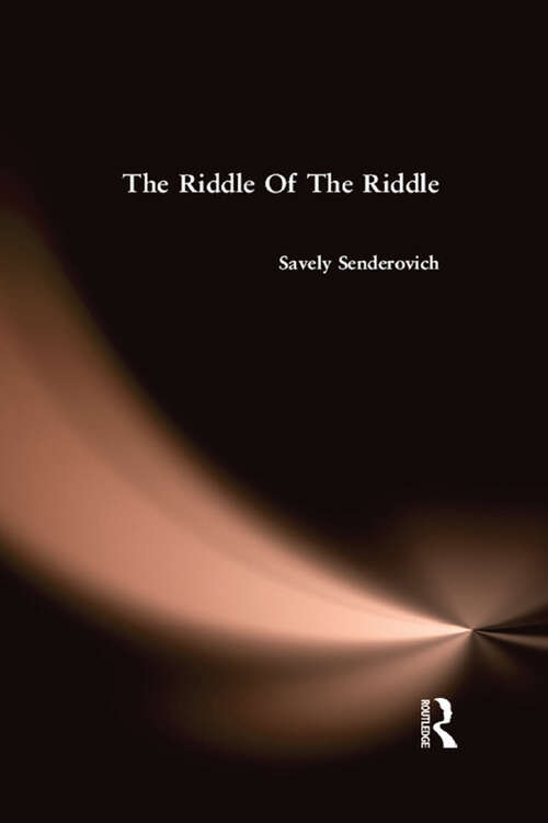 Book cover of Riddle Of The Riddle