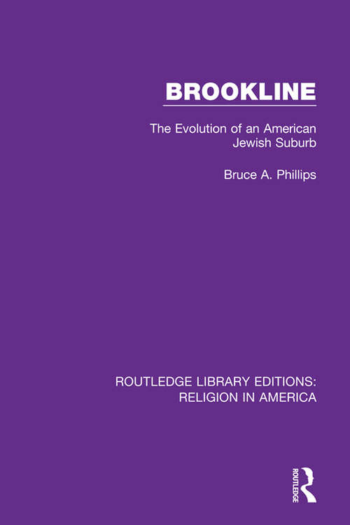 Book cover of Brookline: The Evolution of an American Jewish Suburb