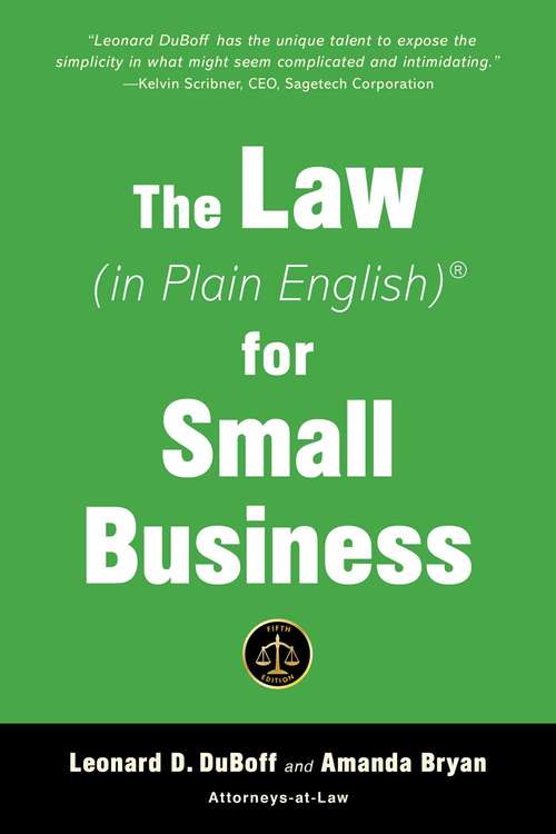 Book cover of The Law (5th Edition) (In Plain English)